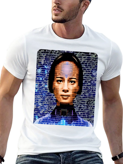 AI Portrait Black T-Shirt