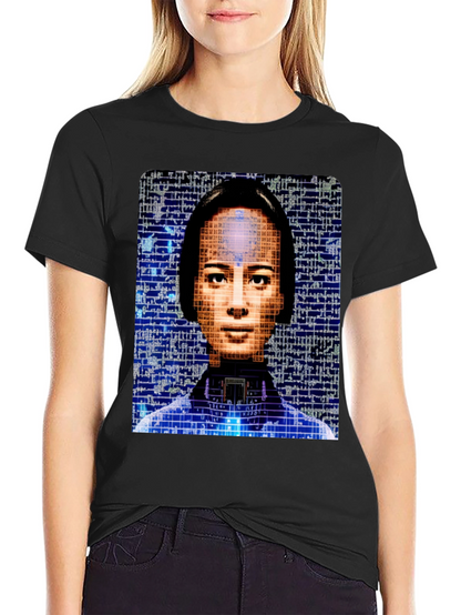 AI Portrait Black T-Shirt