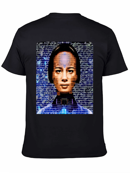 AI Portrait Black T-Shirt