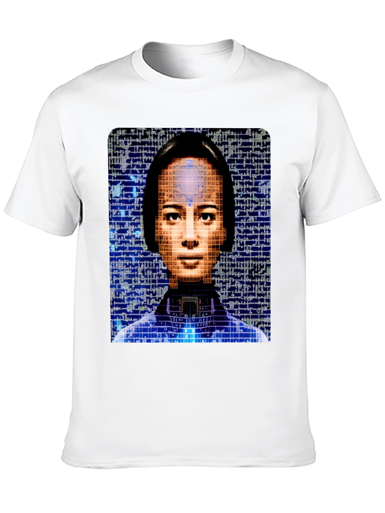 AI Portrait Black T-Shirt
