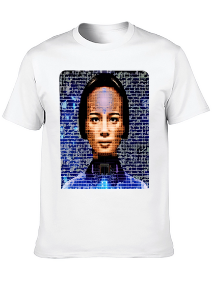 AI Portrait Black T-Shirt