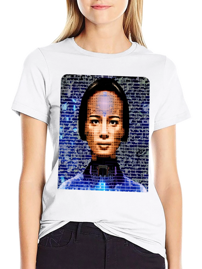 AI Portrait Black T-Shirt