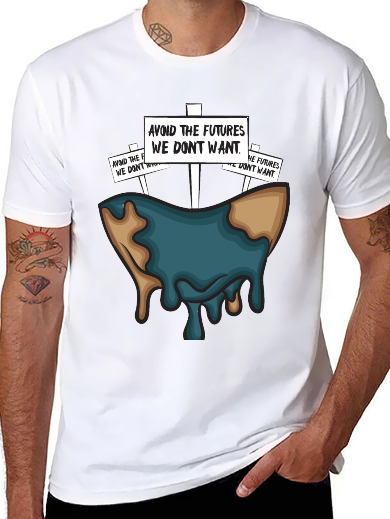Climate Change Awareness T-Shirt - Avoid the Futures