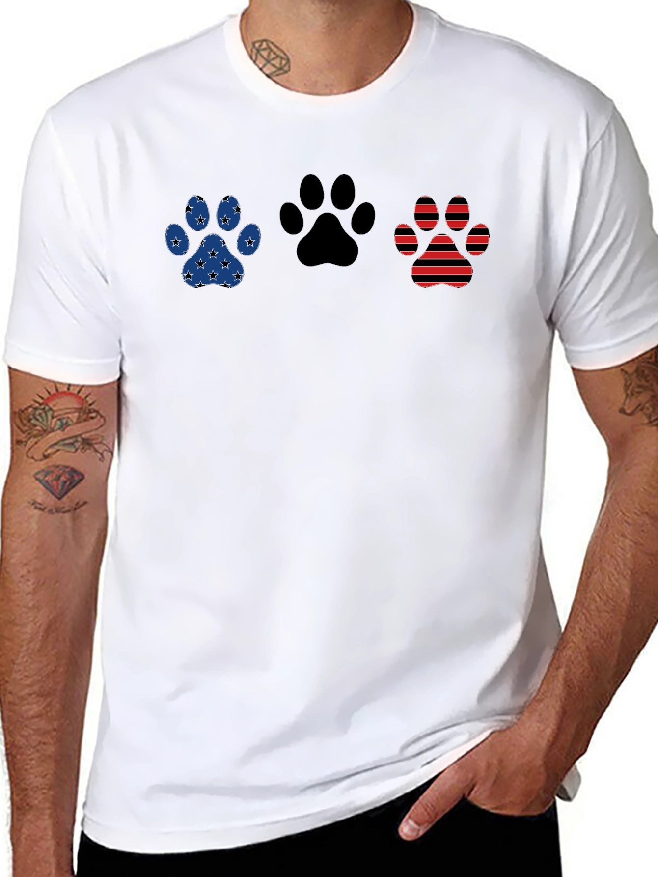 Patriotic Paw Print T-Shirt