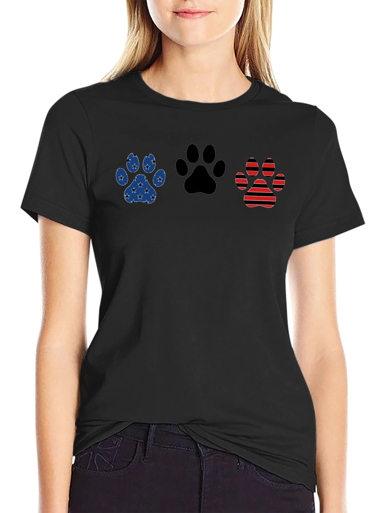 Patriotic Paw Print T-Shirt
