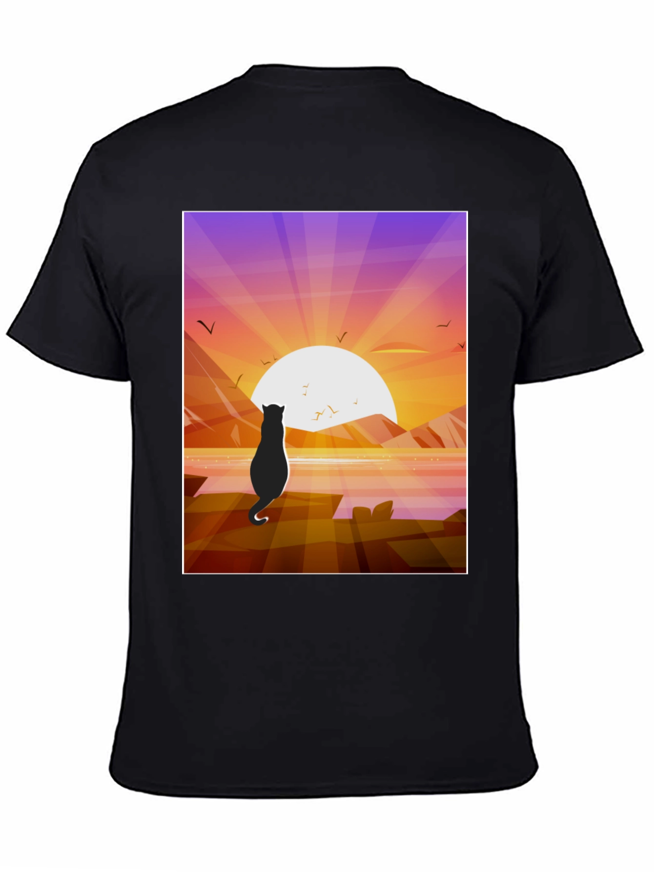 Cat Silhouette Sunset T-Shirt