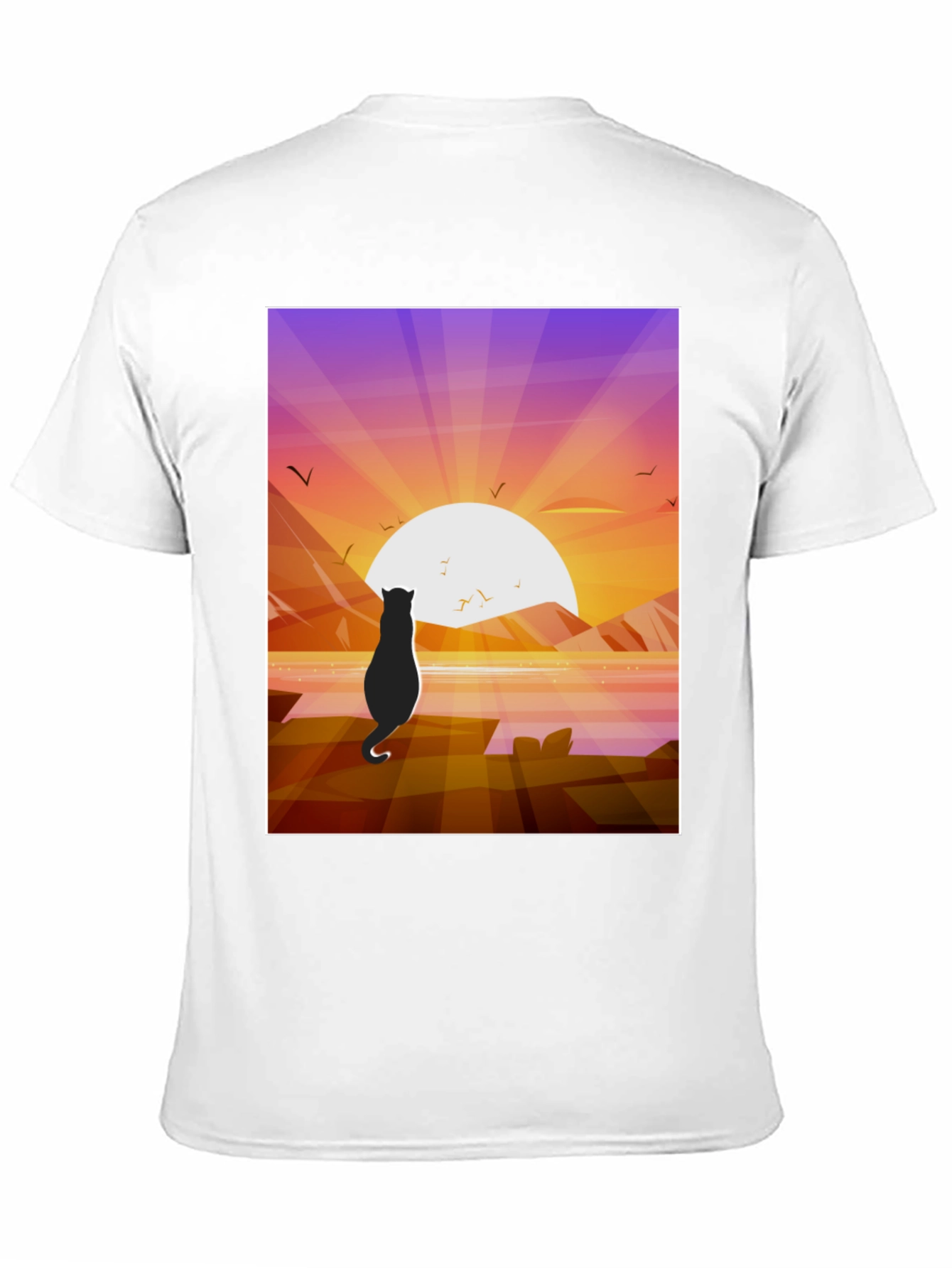 Cat Silhouette Sunset T-Shirt