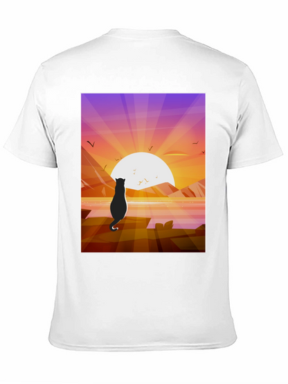 Cat Silhouette Sunset T-Shirt