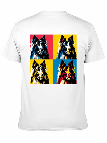 Pop Art Dog T-Shirt - Collie Design