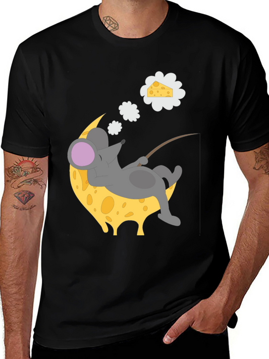 Dreaming Mouse on Cheese Moon T-Shirt