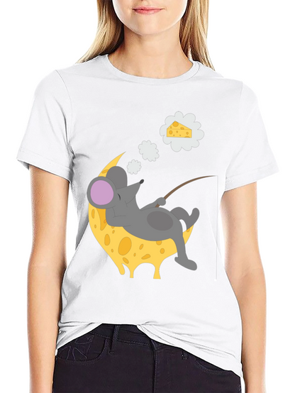 Dreaming Mouse on Cheese Moon T-Shirt