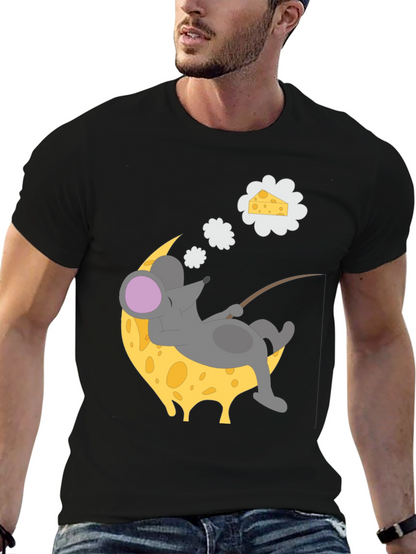 Dreaming Mouse on Cheese Moon T-Shirt