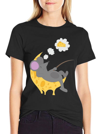 Dreaming Mouse on Cheese Moon T-Shirt
