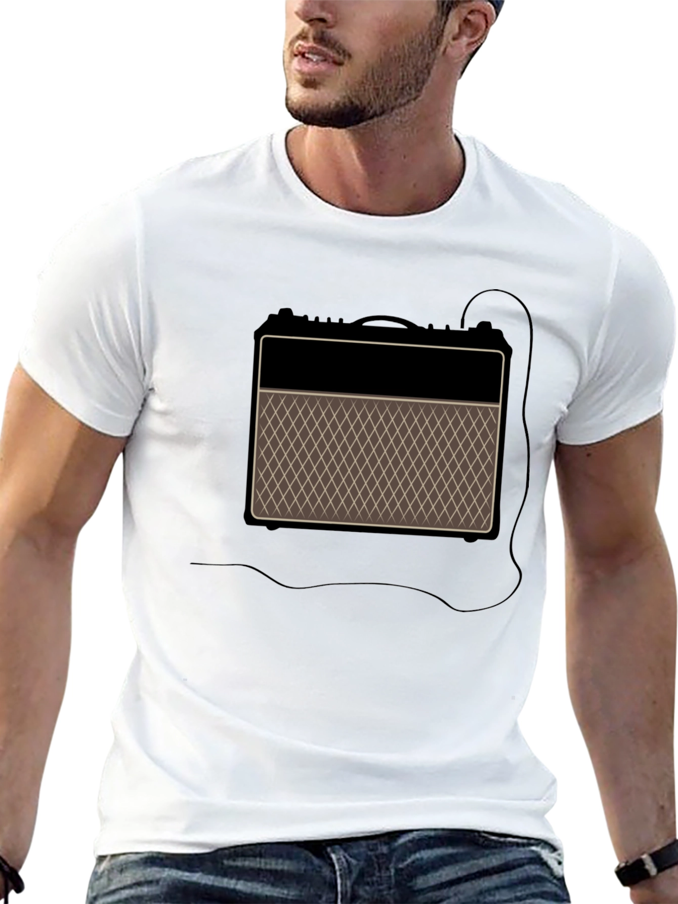 Retro Amp Graphic T-Shirt - Classic Sound Style