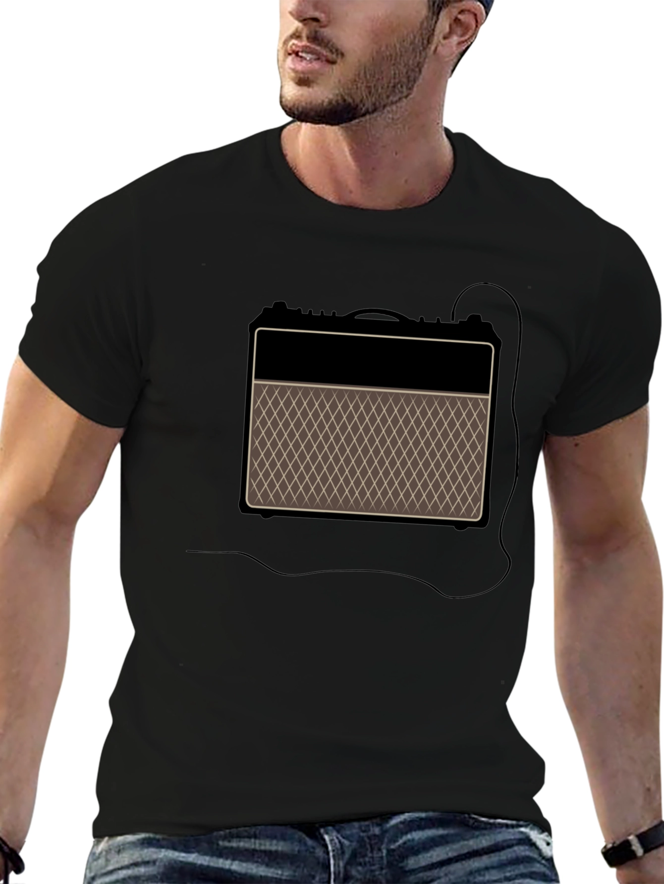 Retro Amp Graphic T-Shirt - Classic Sound Style
