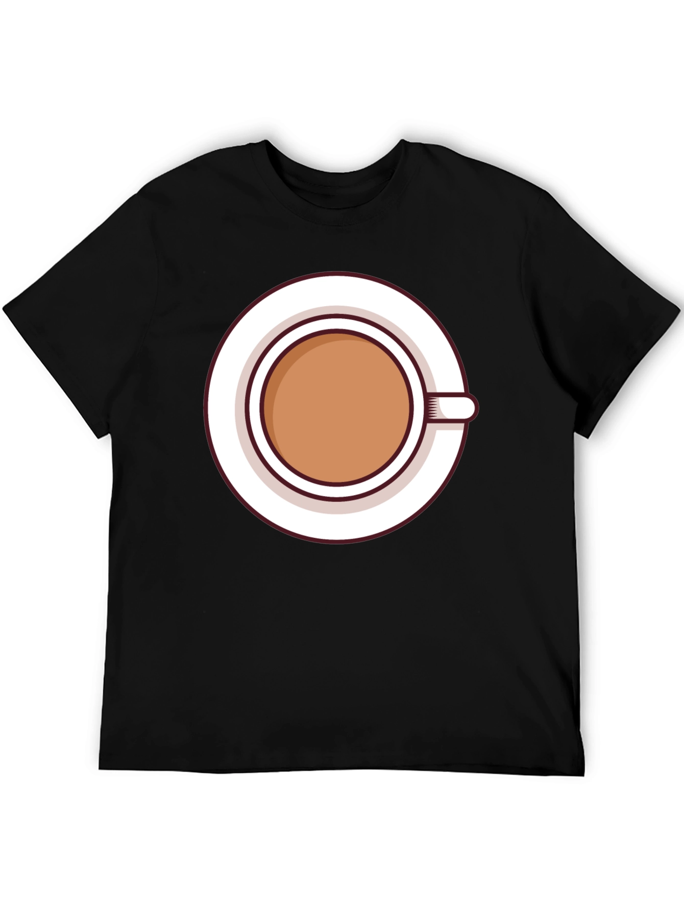 Coffee Cup Graphic Tee - Casual Black T-Shirt