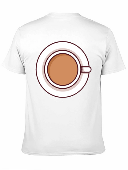 Coffee Cup Graphic Tee - Casual Black T-Shirt
