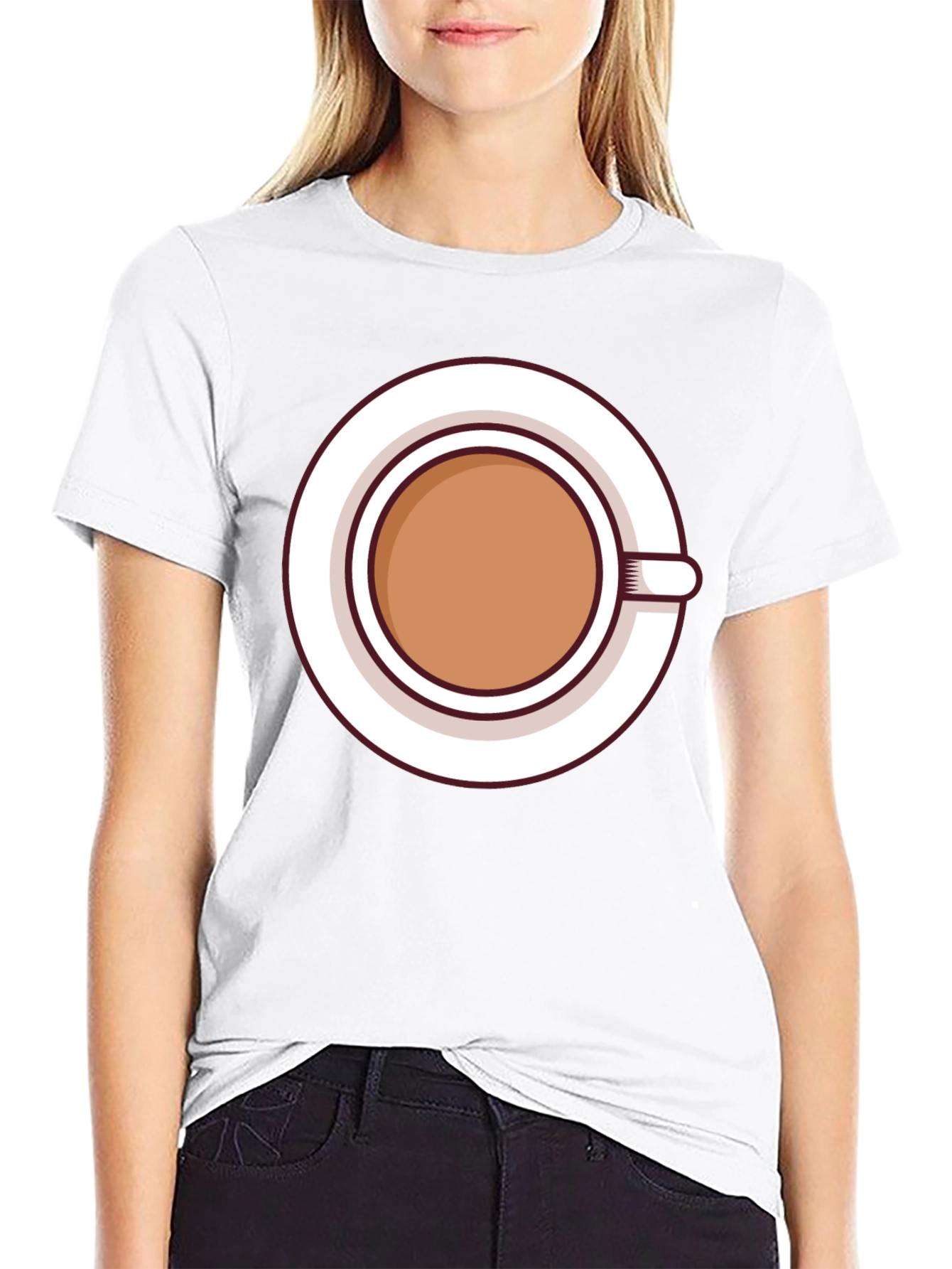 Coffee Cup Graphic Tee - Casual Black T-Shirt