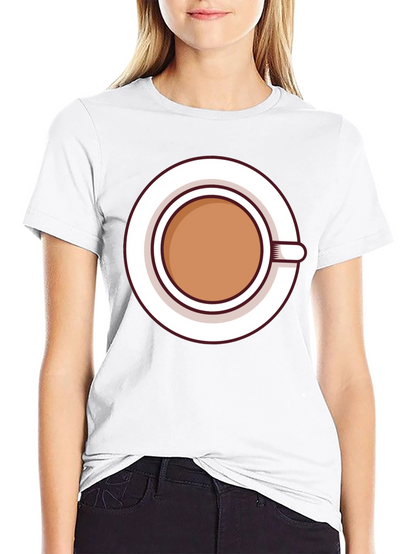 Coffee Cup Graphic Tee - Casual Black T-Shirt