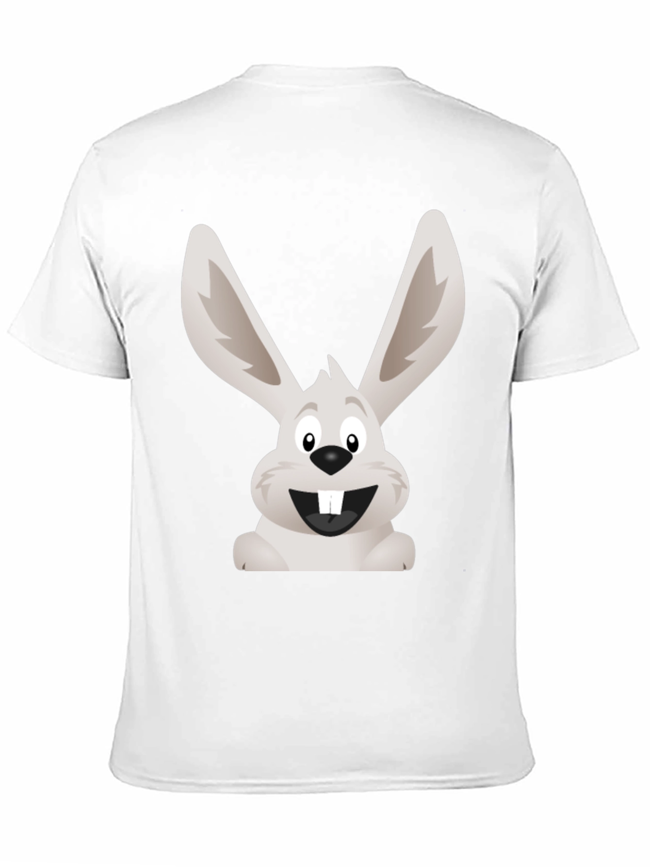 Funny Bunny Graphic Tee - Black Cotton T-Shirt