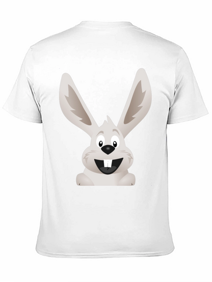 Funny Bunny Graphic Tee - Black Cotton T-Shirt