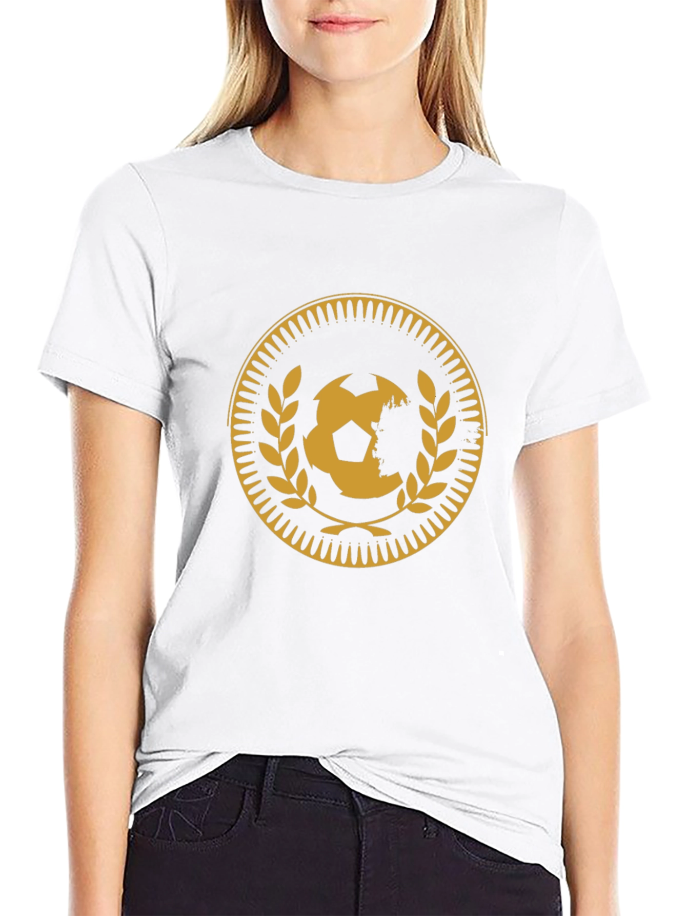 Soccer Ball Medallion Black T-Shirt