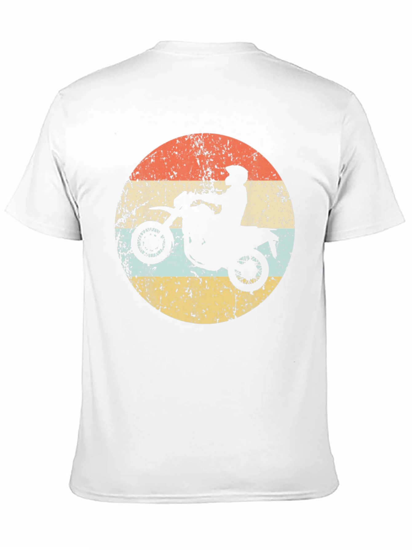 Retro Motorcycle Rider Graphic Tee - Black