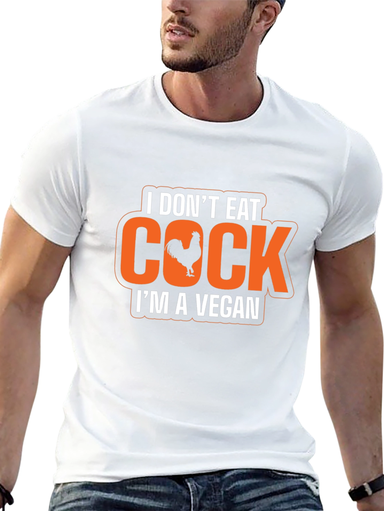 Vegan Humor T-Shirt - I Dont Eat Cock