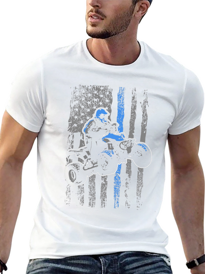ATV Rider American Flag T-Shirt