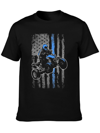 ATV Rider American Flag T-Shirt