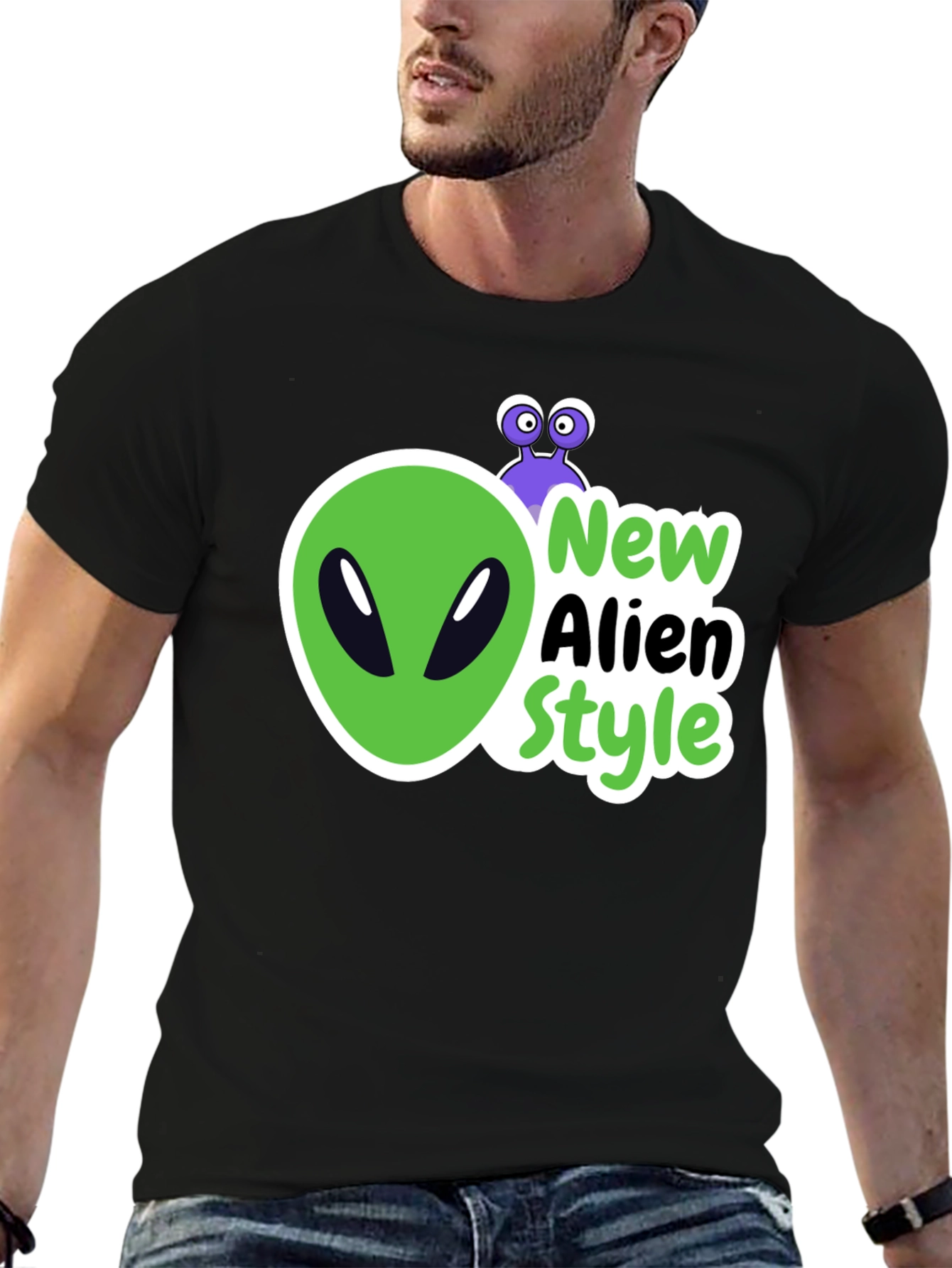 New Alien Style Black T-Shirt