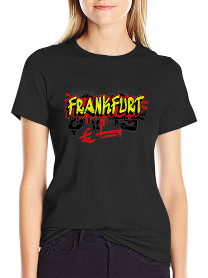 Frankfurt Graffiti Style Black T-Shirt