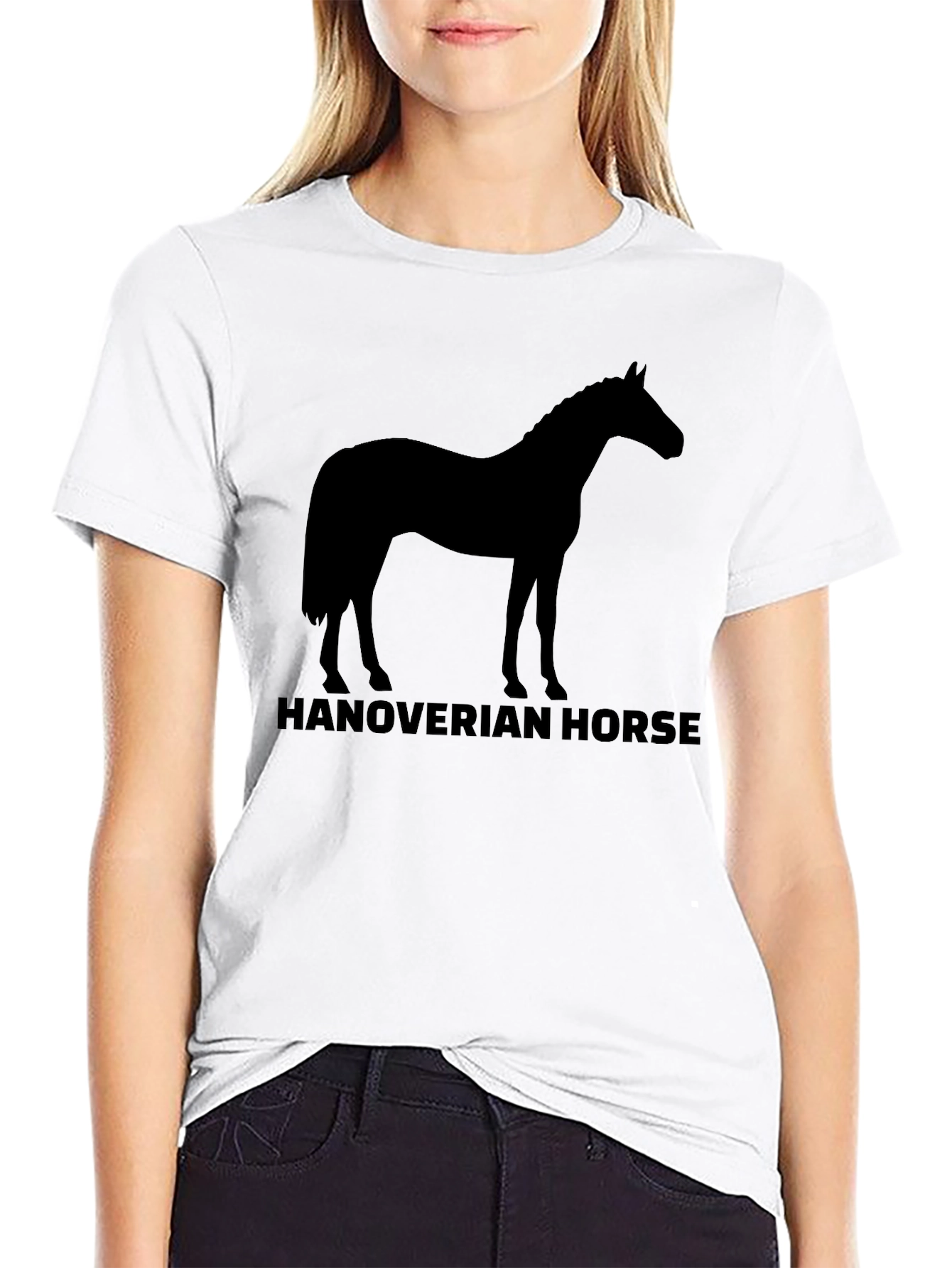 Hanoverian Horse Silhouette T-Shirt - Black