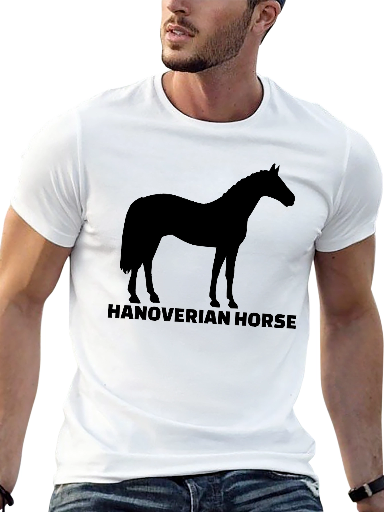 Hanoverian Horse Silhouette T-Shirt - Black