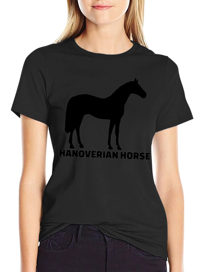 Hanoverian Horse Silhouette T-Shirt - Black