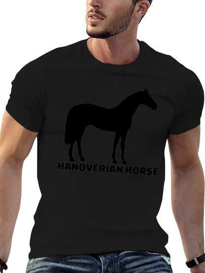 Hanoverian Horse Silhouette T-Shirt - Black