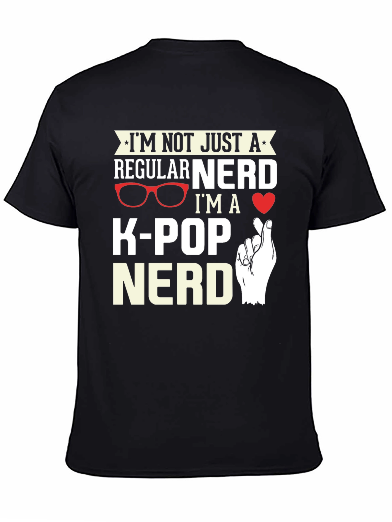 K-Pop Nerd Black T-Shirt