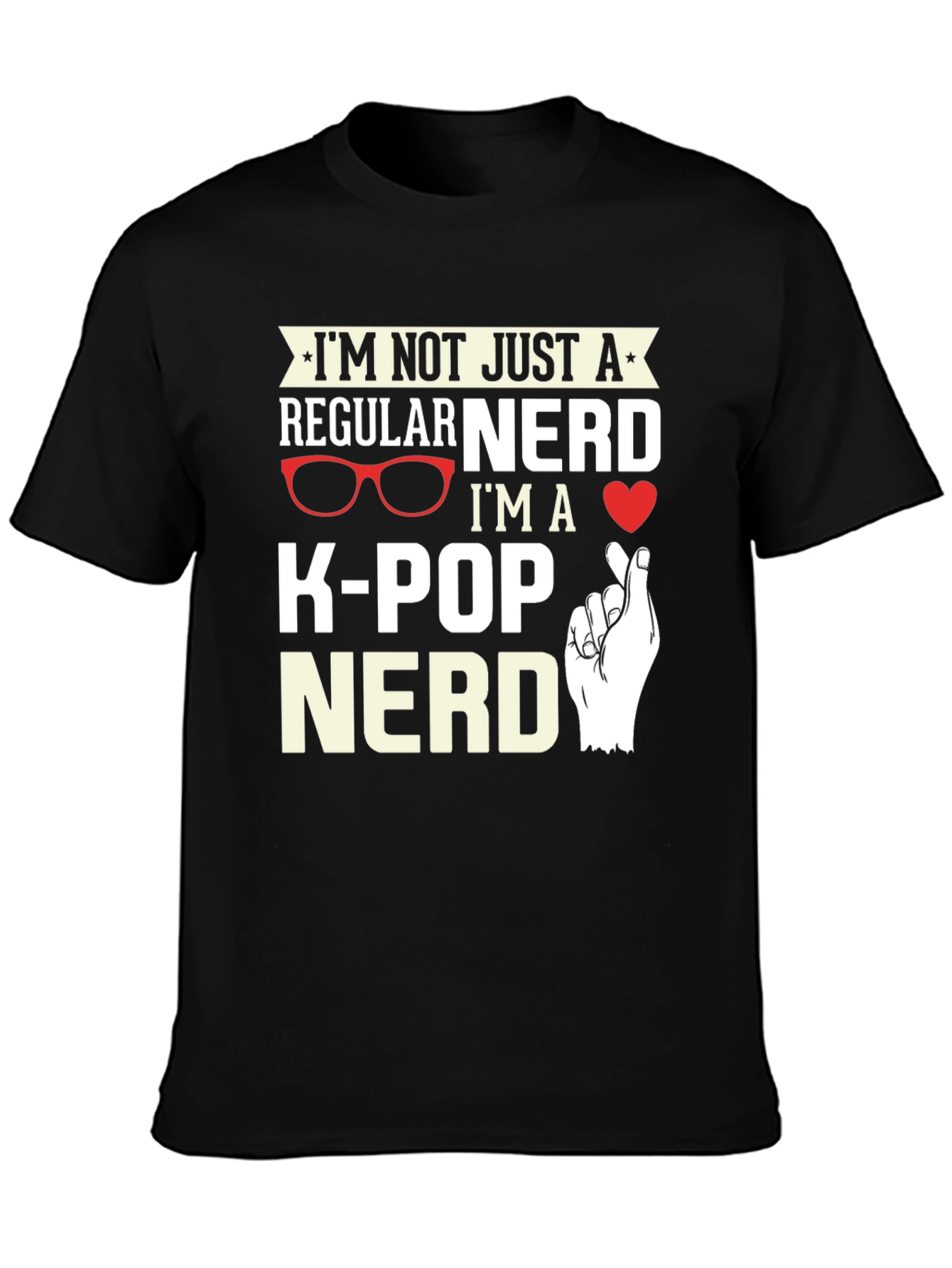 K-Pop Nerd Black T-Shirt