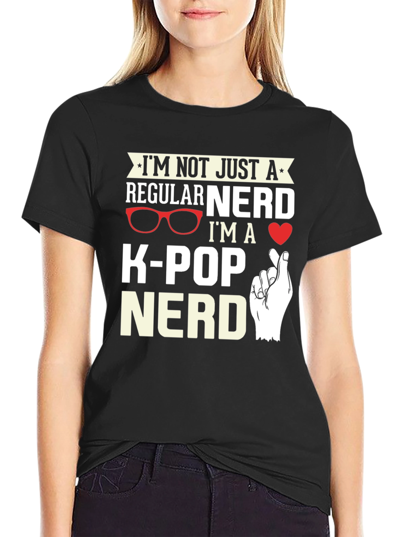 K-Pop Nerd Black T-Shirt