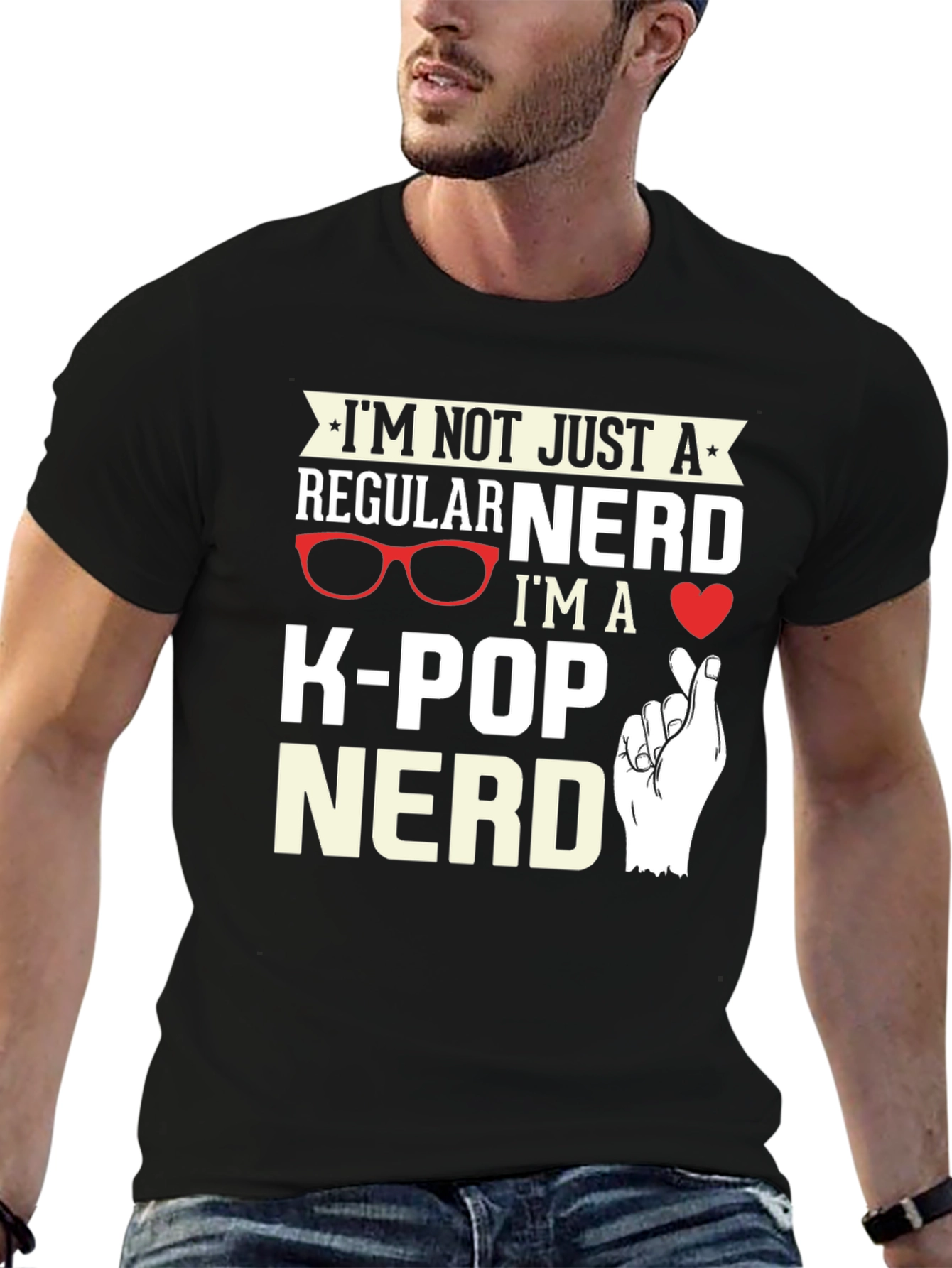 K-Pop Nerd Black T-Shirt