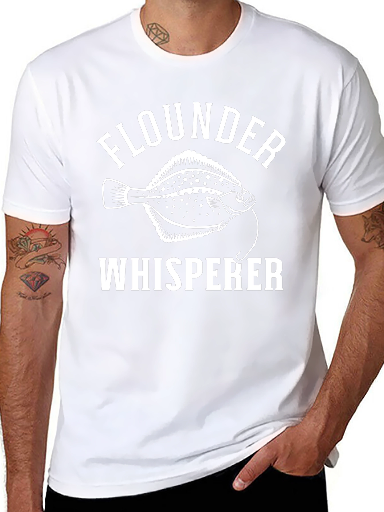 Flounder Whisperer T-Shirt Fishing Humor Tee