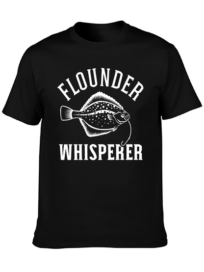 Flounder Whisperer T-Shirt Fishing Humor Tee