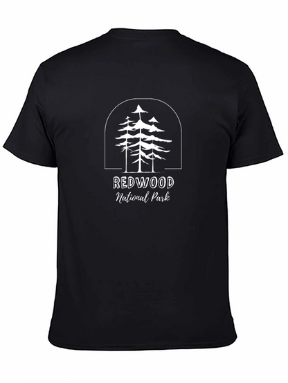 Redwood National Park Graphic Tee - Black Cotton Blend
