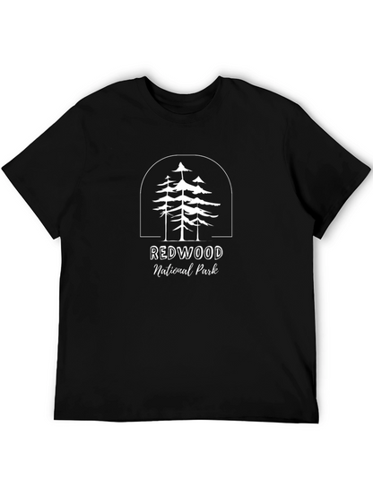 Redwood National Park Graphic Tee - Black Cotton Blend