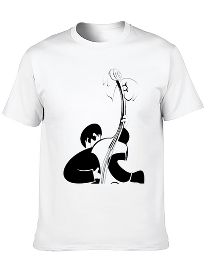 Bass Player Graphic Tee - Black Comfort Fit