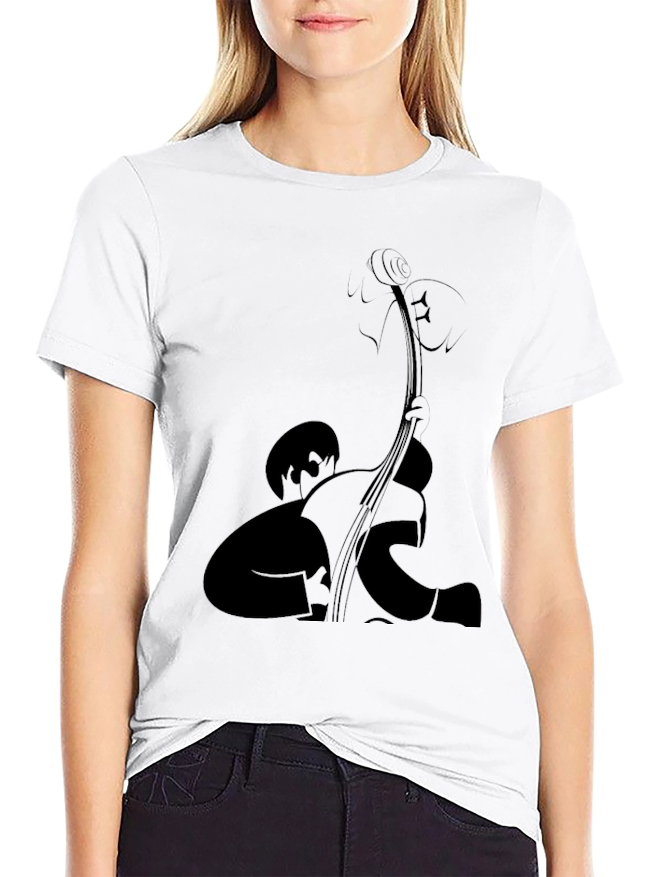 Bass Player Graphic Tee - Black Comfort Fit