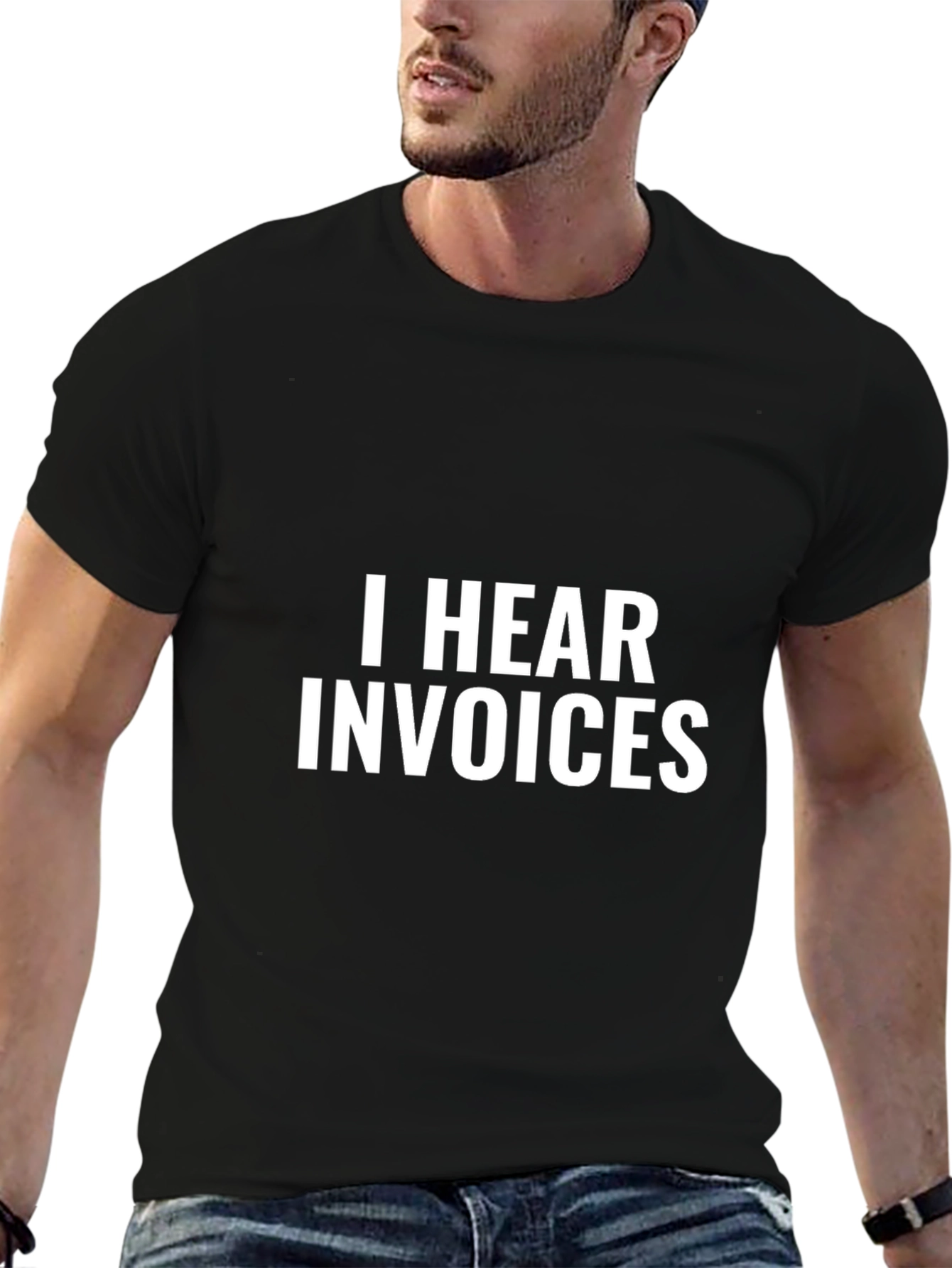 I Hear Invoices Black Graphic Tee