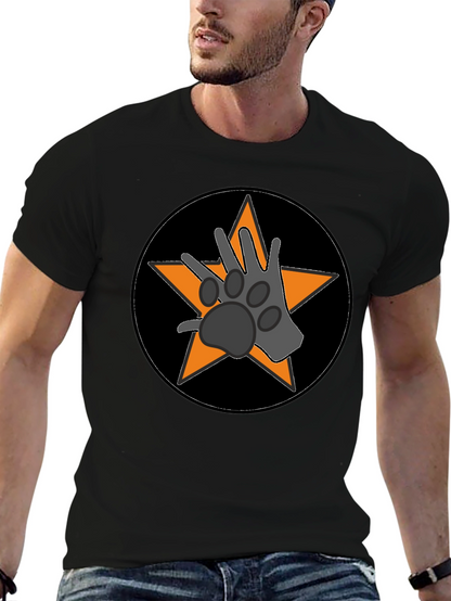 Paw Star Graphic Tee - Black Cotton Blend
