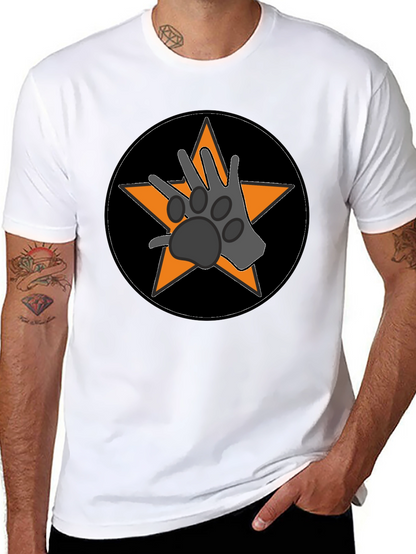 Paw Star Graphic Tee - Black Cotton Blend