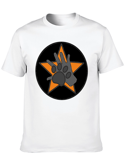 Paw Star Graphic Tee - Black Cotton Blend